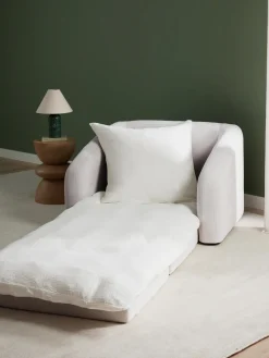 Sillones Cama|Sillones>Westwing Collection Sillón cama Eliot Tejido aterciopelado gris claro