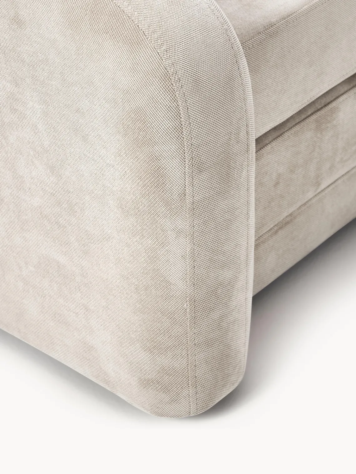 Sillones Cama|Sillones>Westwing Collection Sillón cama Eliot Tejido aterciopelado blanco crema