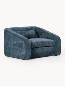 Sillones Cama|Sillones>Westwing Collection Sillón cama Eliot Tejido azul oscuro, suave