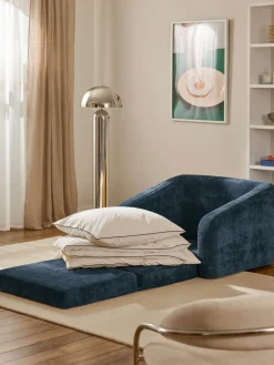 Sillones Cama|Sillones>Westwing Collection Sillón cama Eliot Tejido azul oscuro, suave