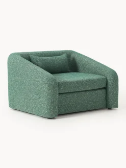 Sillones Cama|Sillones>Westwing Collection Sillón cama en tejido bouclé Eliot Bouclé verde