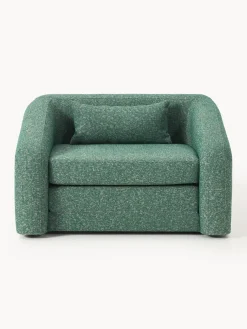 Sillones Cama|Sillones>Westwing Collection Sillón cama en tejido bouclé Eliot Bouclé verde