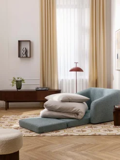 Best Sillón cama en tejido bouclé Eliot Sillones Cama|Sillones