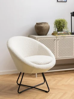 Online Sillón cóctel de borreguillo Center Sillones Pequeños|Sillones