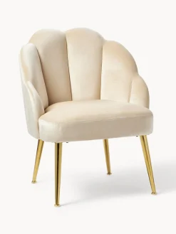 Outlet Sillón cóctel de terciopelo Helle Sillones Pequeños|Sillones