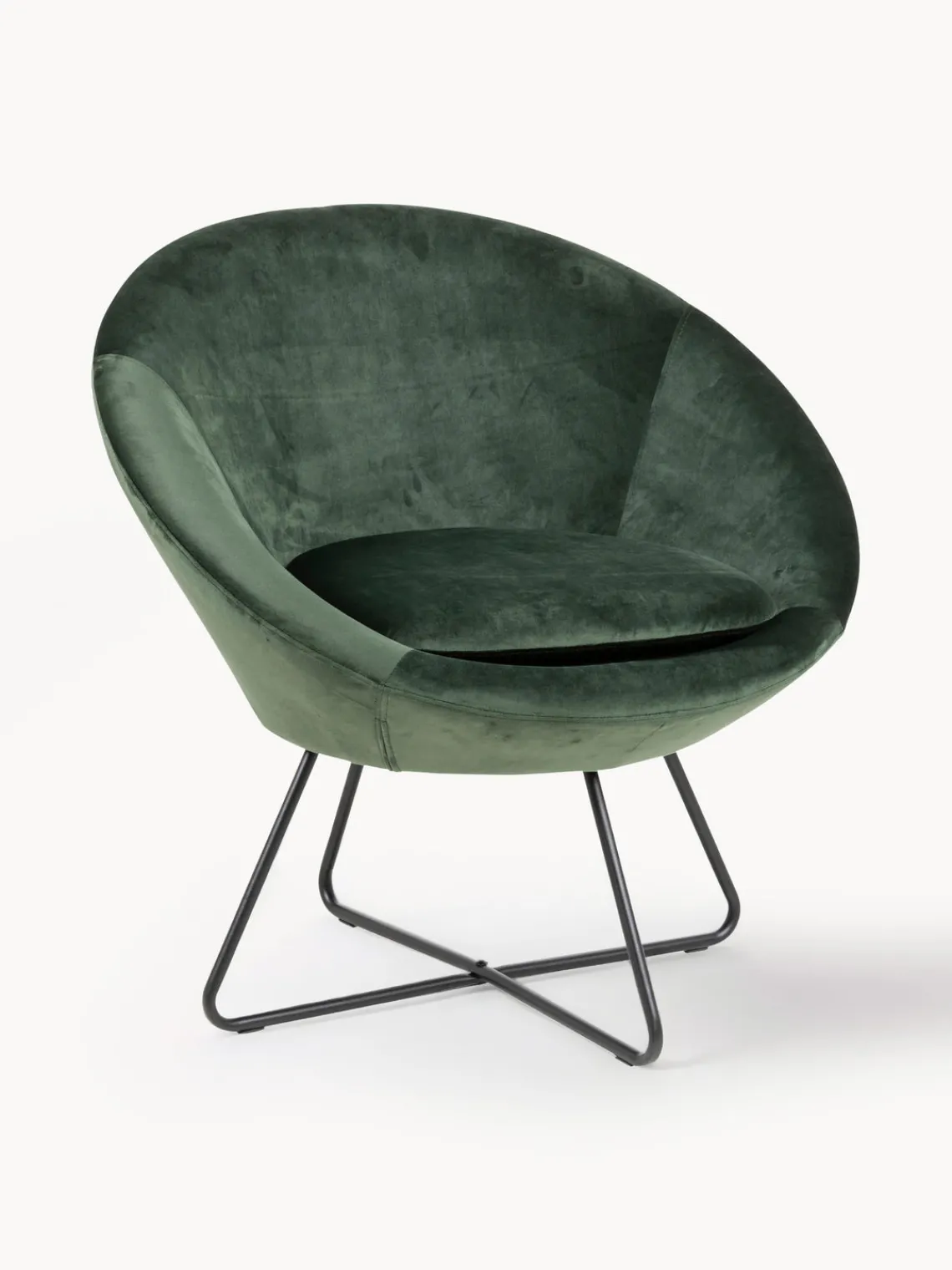 Sillones Pequeños|Sillones> Sillón cóctel de terciopelo Center Terciopelo verde oscuro