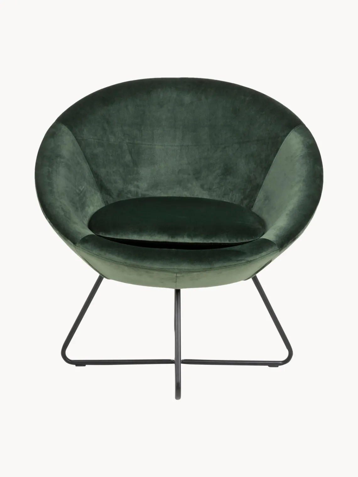 Sillones Pequeños|Sillones> Sillón cóctel de terciopelo Center Terciopelo verde oscuro