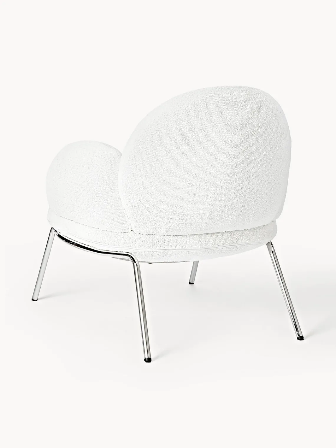 Best Sillón cóctel en tejido bouclé con patas de metal Luan Sillones Pequeños|Sillones