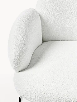 Best Sillón cóctel en tejido bouclé con patas de metal Luan Sillones Pequeños|Sillones