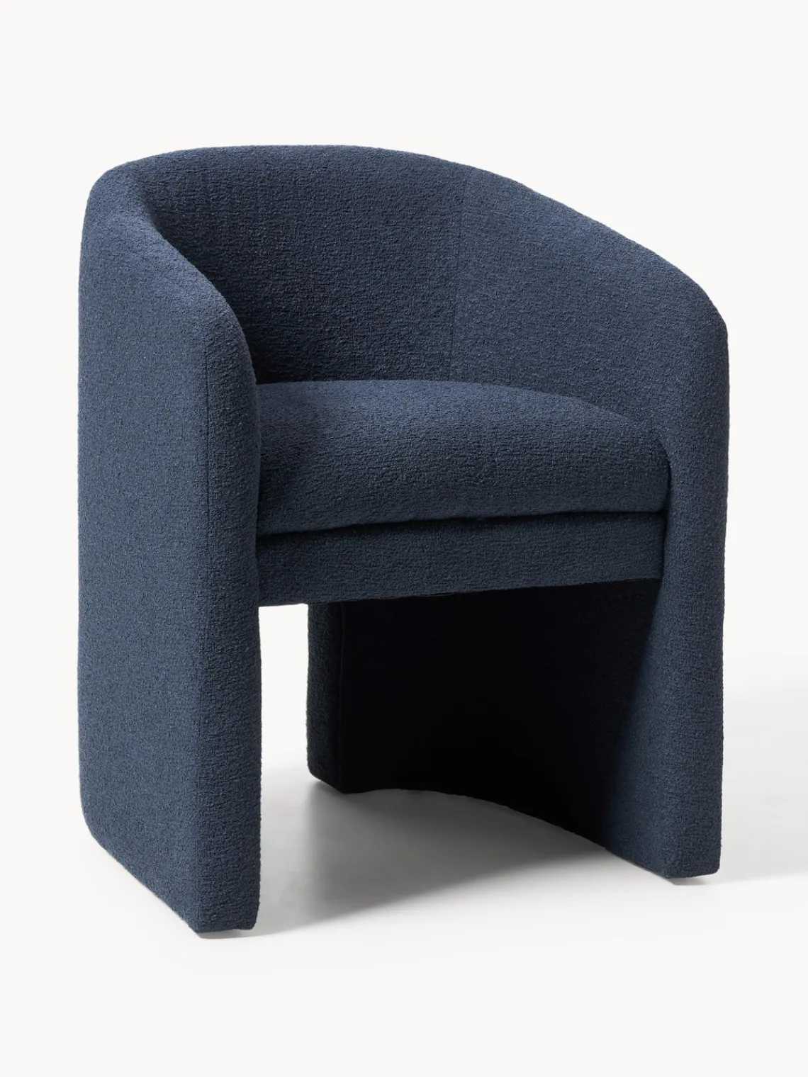 Sillas Con Reposabrazos|Sillas>Westwing Collection Sillón con reposabrazos en tejido bouclé Mairo Bouclé gris azulado