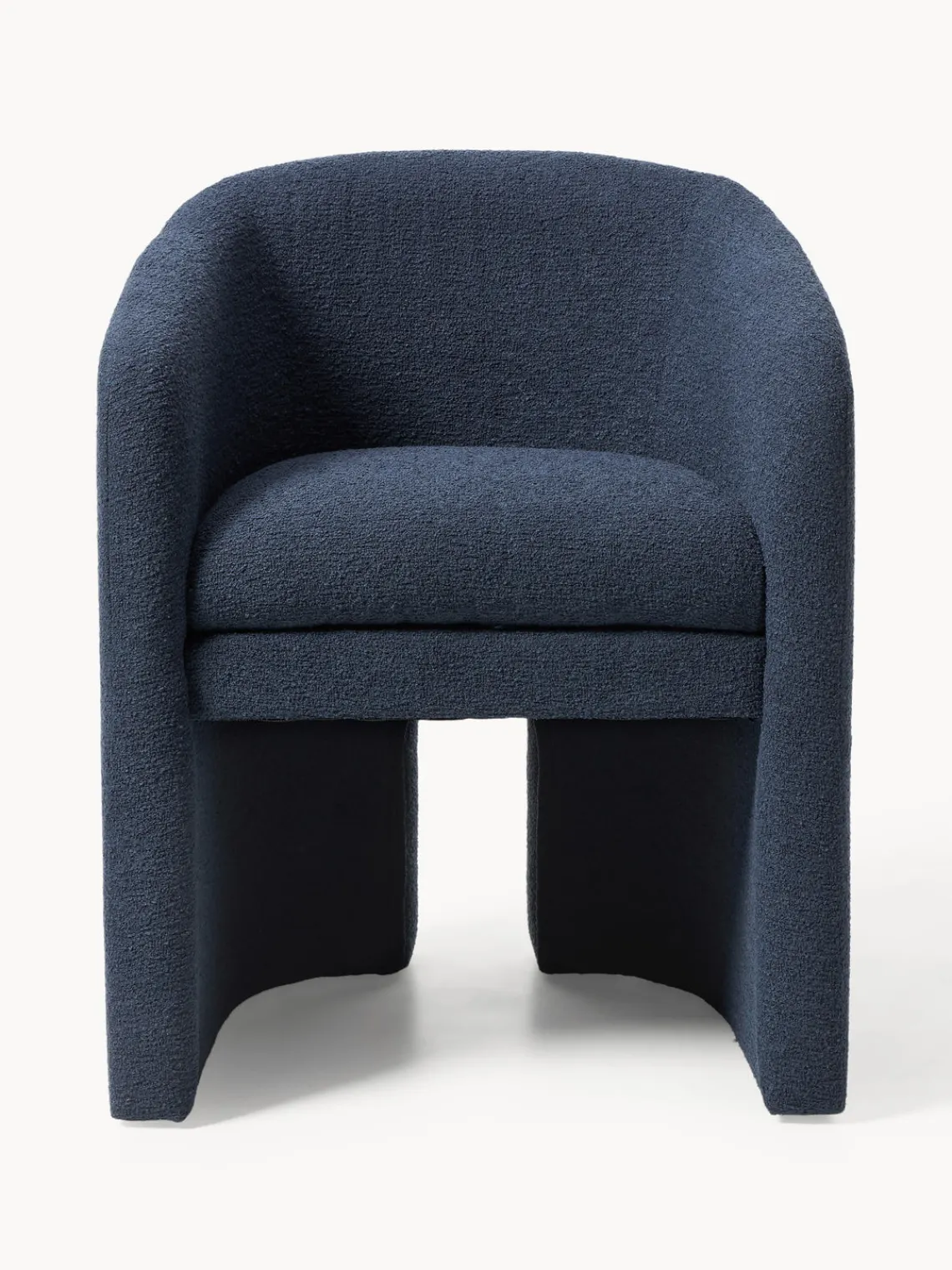 Sillas Con Reposabrazos|Sillas>Westwing Collection Sillón con reposabrazos en tejido bouclé Mairo Bouclé gris azulado