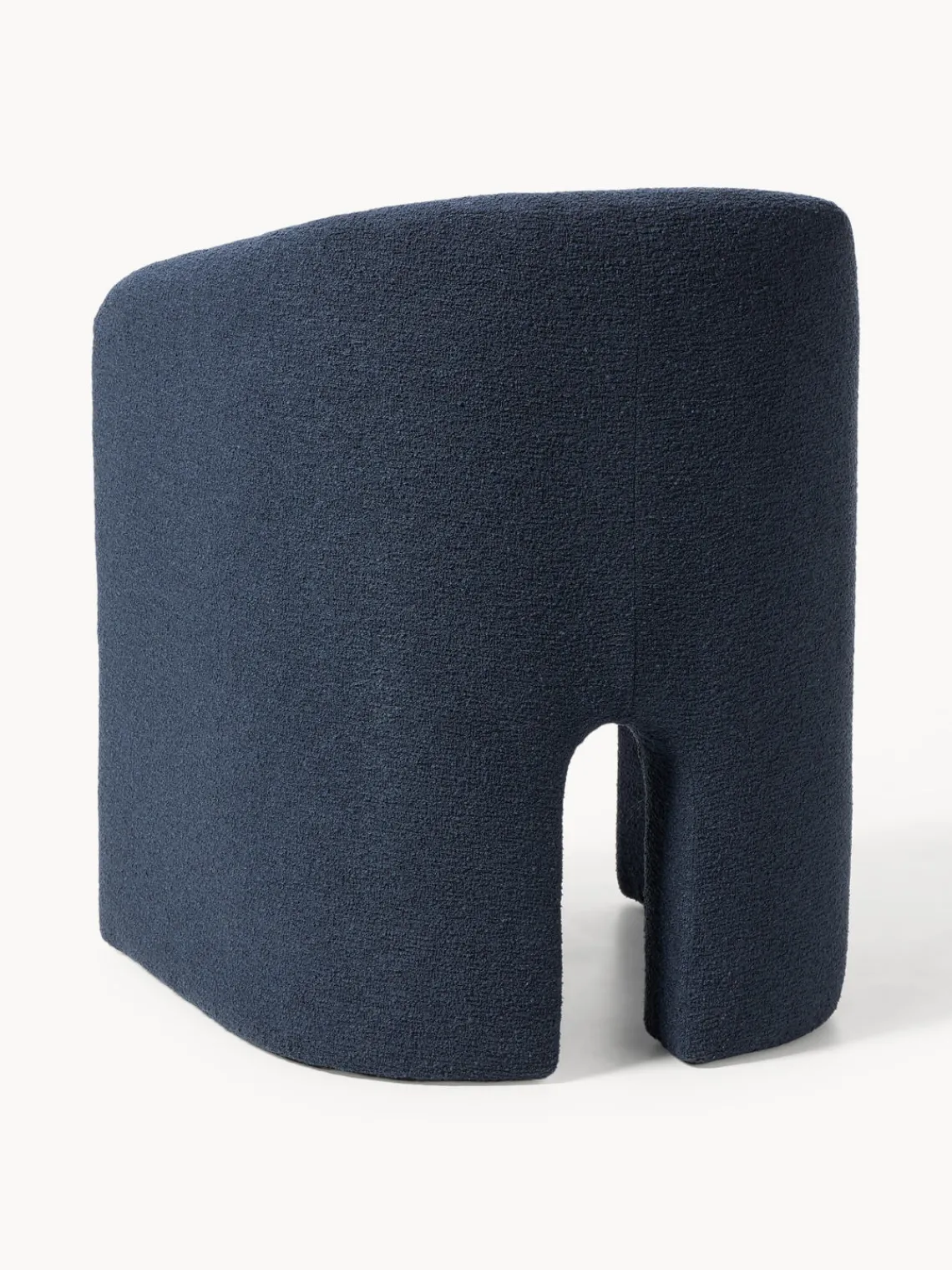 Sillas Con Reposabrazos|Sillas>Westwing Collection Sillón con reposabrazos en tejido bouclé Mairo Bouclé gris azulado