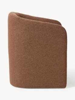 Sale Sillón con reposabrazos en tejido bouclé Mairo Sillas Con Reposabrazos|Sillas