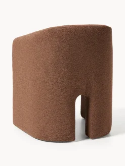 Sale Sillón con reposabrazos en tejido bouclé Mairo Sillas Con Reposabrazos|Sillas