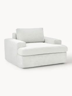 Butacas|Sillones>Westwing Collection Sillón con tapizado desenfundable Russell Tejido blanco Off White jaspeado