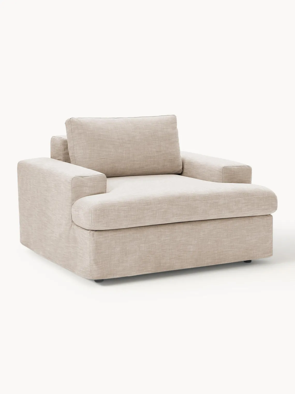 Butacas|Sillones>Westwing Collection Sillón con tapizado desenfundable Russell Tejido beige jaspeado