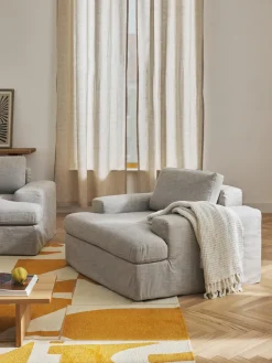 Butacas|Sillones>Westwing Collection Sillón con tapizado desenfundable Russell Tejido beige jaspeado