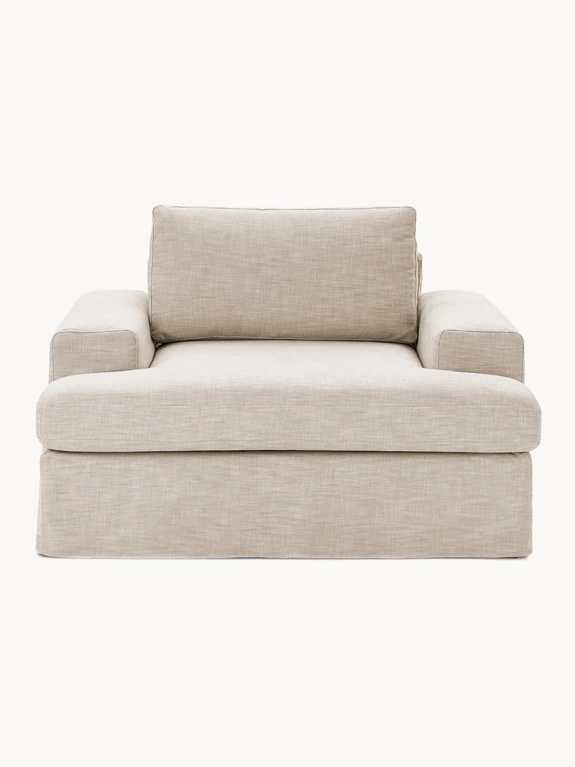 Butacas|Sillones>Westwing Collection Sillón con tapizado desenfundable Russell Tejido beige jaspeado