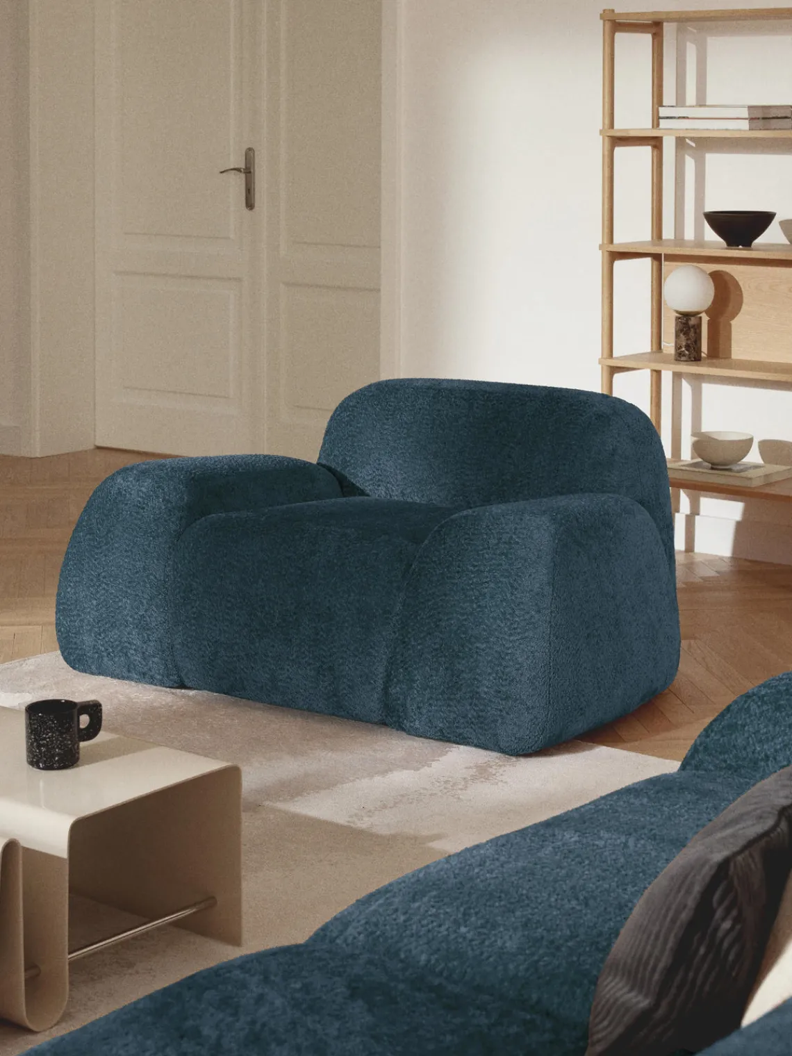 New Sillón de borreguillo bouclé Wolke Sillones Pequeños|Sillones