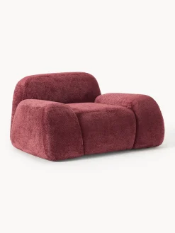 Sillones Pequeños|Sillones>Westwing Collection Sillón de borreguillo bouclé Wolke Borreguillo bouclé rojo vino