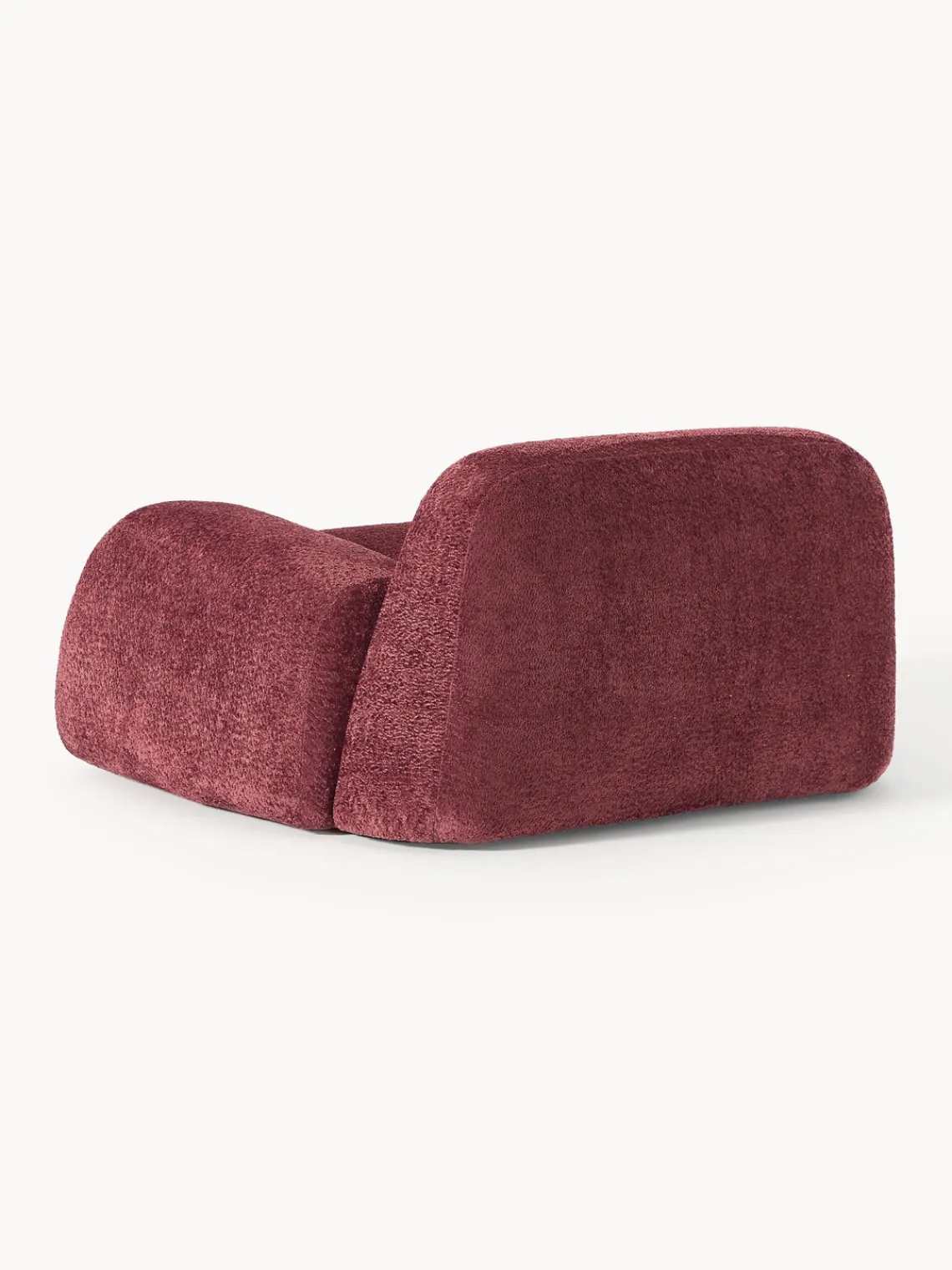 Sillones Pequeños|Sillones>Westwing Collection Sillón de borreguillo bouclé Wolke Borreguillo bouclé rojo vino