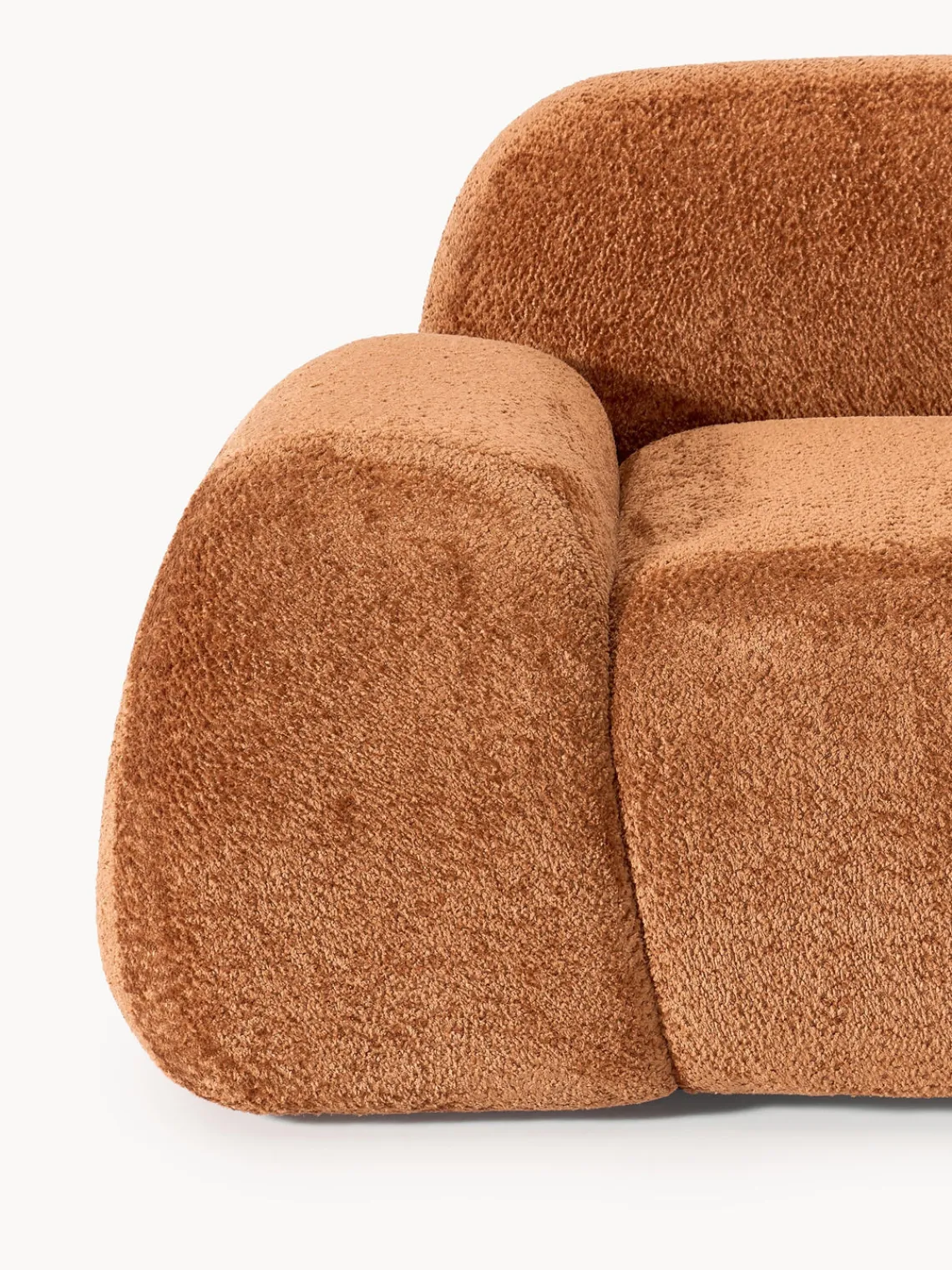 Sillones Pequeños|Sillones>Westwing Collection Sillón de borreguillo bouclé Wolke Borreguillo bouclé terracota