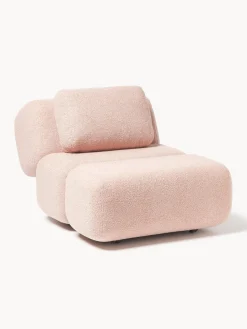Butacas|Sillones>Westwing Collection Sillón de borreguillo Caterpillar Boreguillo rosa claro