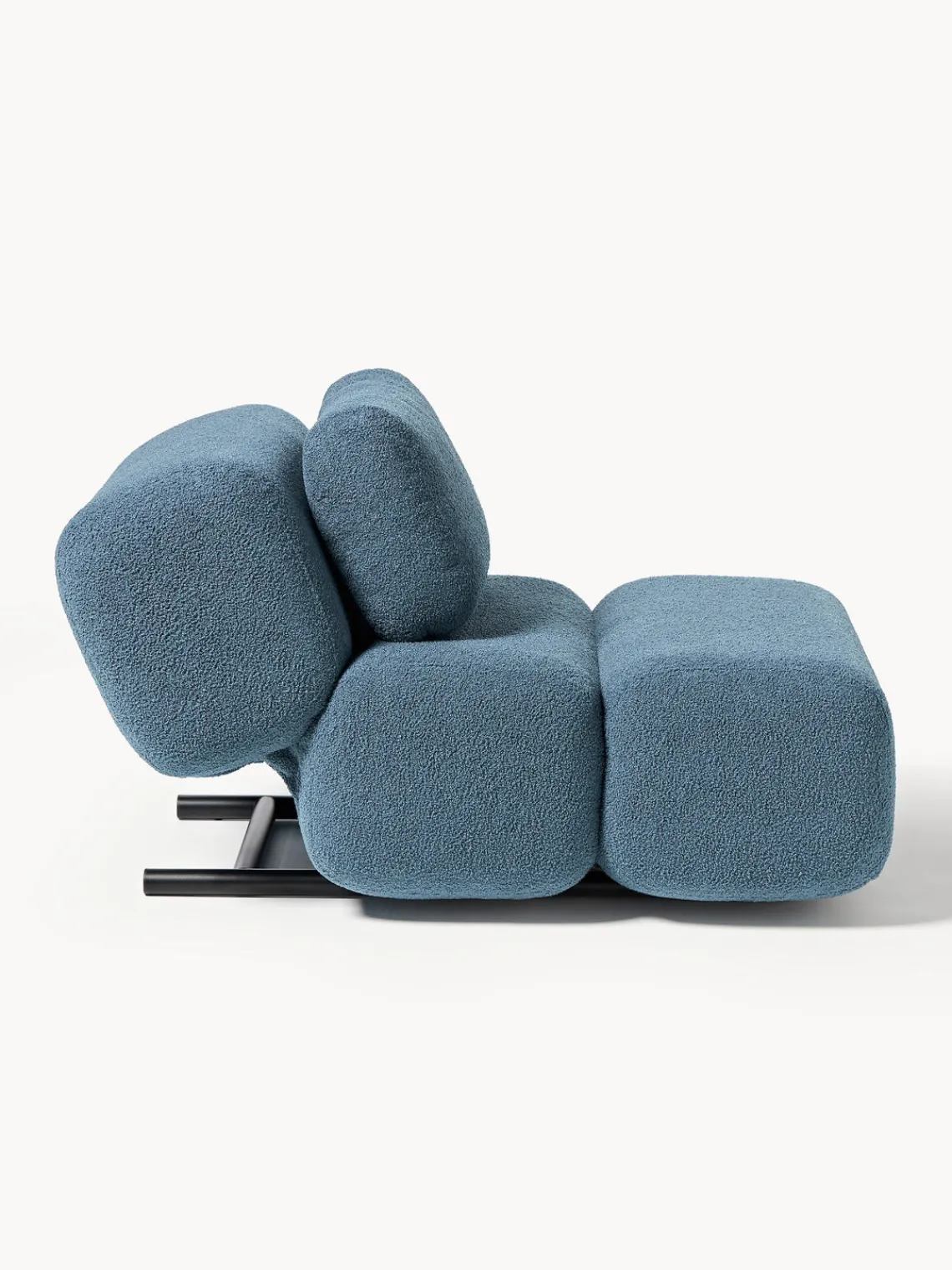 Butacas|Sillones>Westwing Collection Sillón de borreguillo Caterpillar Boreguillo gris azulado