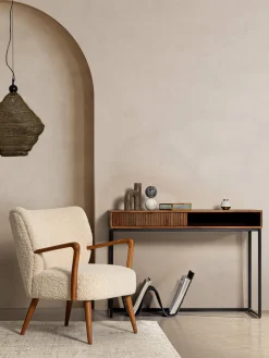 Outlet Sillón de borreguillo con reposabrazos Moritz Sillones Pequeños|Sillones