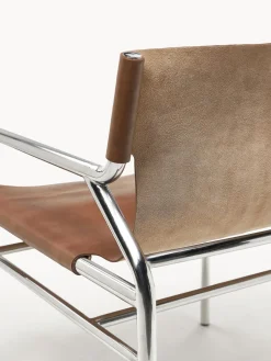 Sillones Pequeños|Sillones></noscript>Westwing Collection Sillón de cuero Dion Cuero marrón brillante, plateado