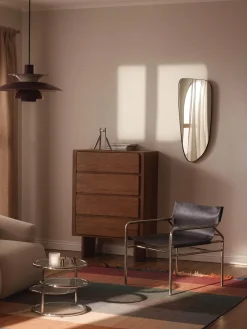 Sillones Pequeños|Sillones>Westwing Collection Sillón de cuero Dion Cuero negro brillante, plateado