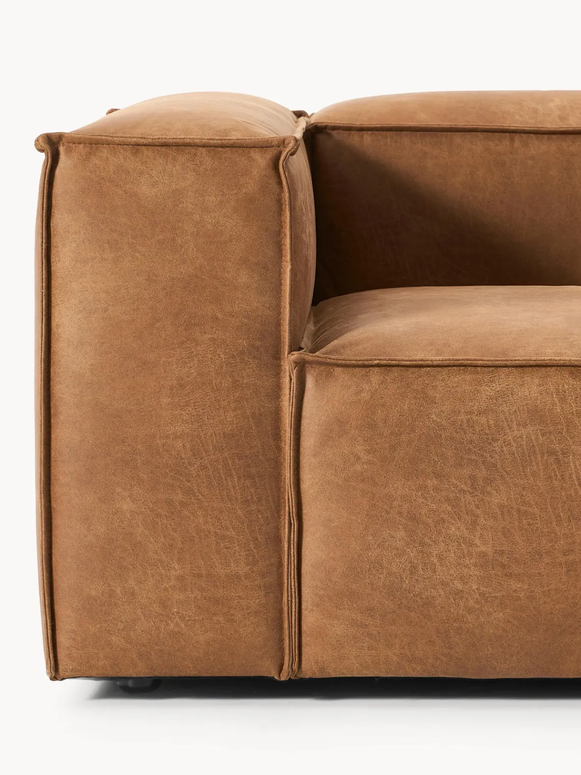 Butacas|Sillones>Westwing Collection Sillón de cuero reciclado Lennon Cuero marrón