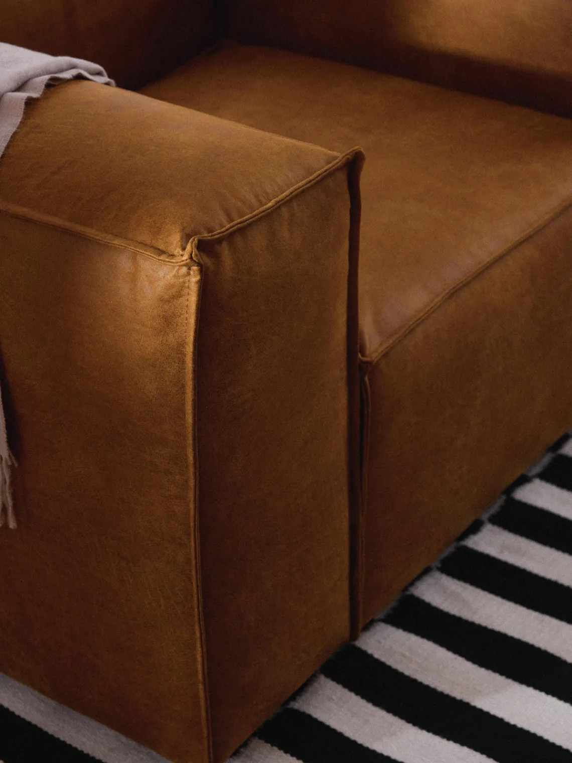 Butacas|Sillones>Westwing Collection Sillón de cuero reciclado Lennon Cuero marrón