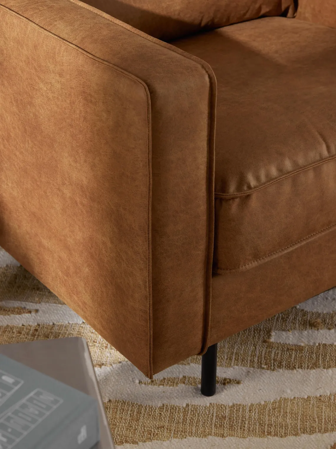 Butacas|Sillones>Westwing Collection Sillón de cuero reciclado Hunter Cuero marrón