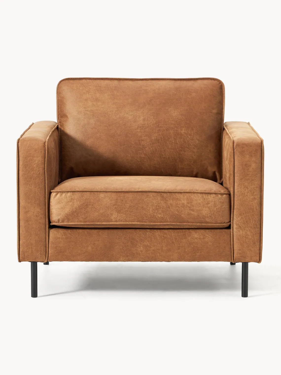 Butacas|Sillones>Westwing Collection Sillón de cuero reciclado Hunter Cuero marrón