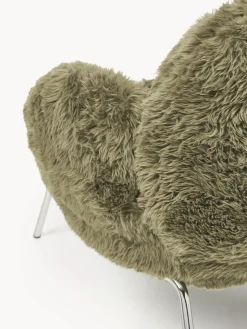 Hot Sillón de cuero sintética con patas de metal Luan Sillones Pequeños|Sillones