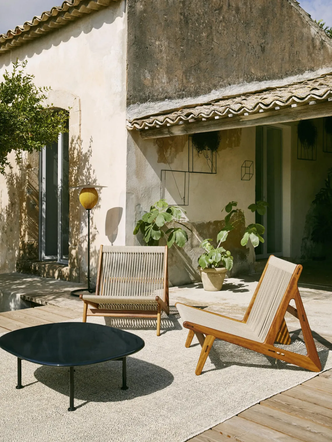 Sillones De Jardín|Sillones De JardíN>GUBI Sillón de exterior artesanal de madera de iroko MR01 Initial