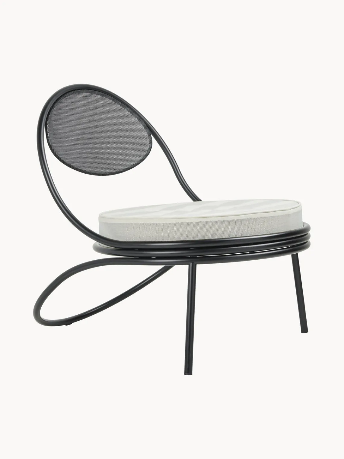 Sillones De Jardín|Sillones De JardíN>GUBI Sillón de jardín Copacabana Tejido blanco, gris claro, negro