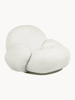 Sillones De Jardín|Sillones De Jardí­N>GUBI Sillón de jardín giratorio en tejido de bouclé Pacha Bouclé blanco Off White, greige