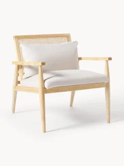 New Sillón de madera de caucho Manuell Sillones Pequeños|Sillones