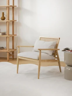 New Sillón de madera de caucho Manuell Sillones Pequeños|Sillones