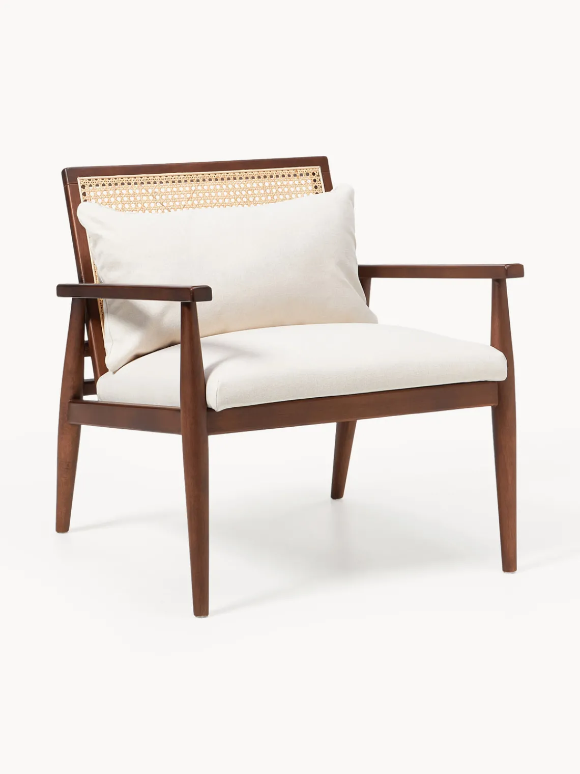 Clearance Sillón de madera de caucho Manuell Sillones Pequeños|Sillones