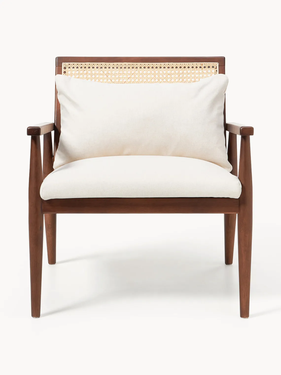 Clearance Sillón de madera de caucho Manuell Sillones Pequeños|Sillones