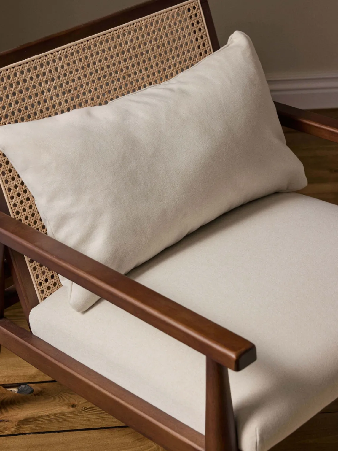 Clearance Sillón de madera de caucho Manuell Sillones Pequeños|Sillones