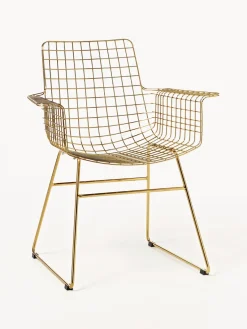 Clearance Sillón de metal Wire Sillas Con Reposabrazos|Sillas