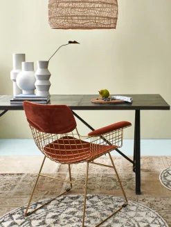 Clearance Sillón de metal Wire Sillas Con Reposabrazos|Sillas