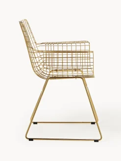 Clearance Sillón de metal Wire Sillas Con Reposabrazos|Sillas