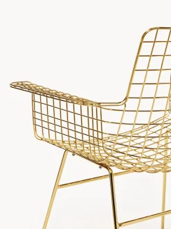 Clearance Sillón de metal Wire Sillas Con Reposabrazos|Sillas