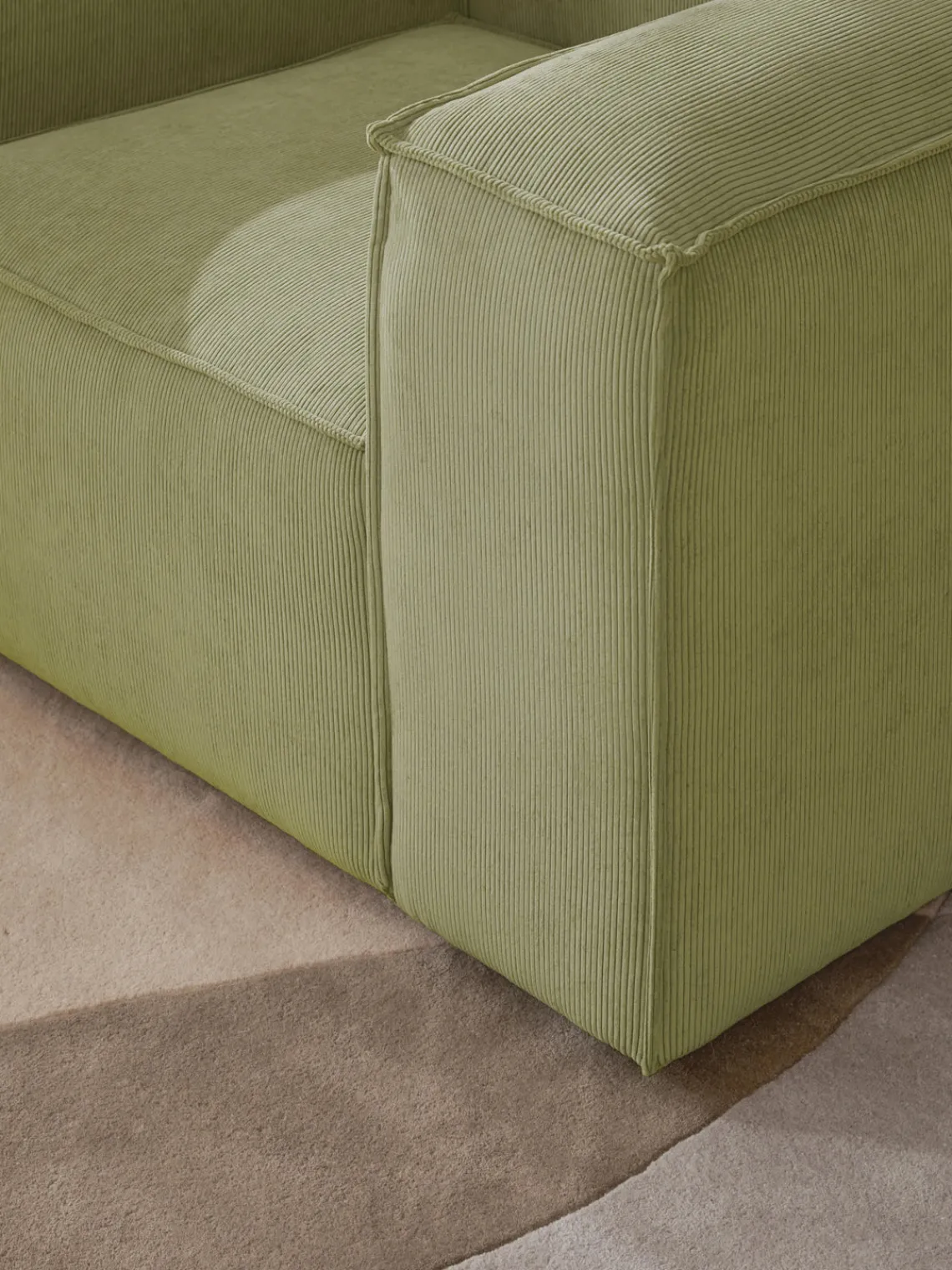 Butacas|Sillones>Westwing Collection Sillón de pana Lennon Pana verde oliva