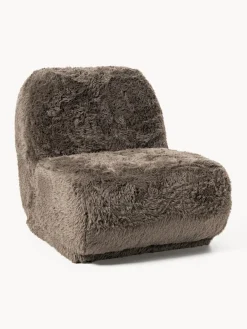 Sillones Pequeños|Sillones>Westwing Collection Sillón de piel sintética Emie Piel sintética marrón oscuro